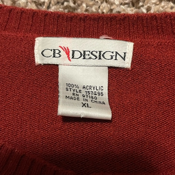 🌹Deep Red Button-Up Cardigan🌹 - Picture 3 of 4